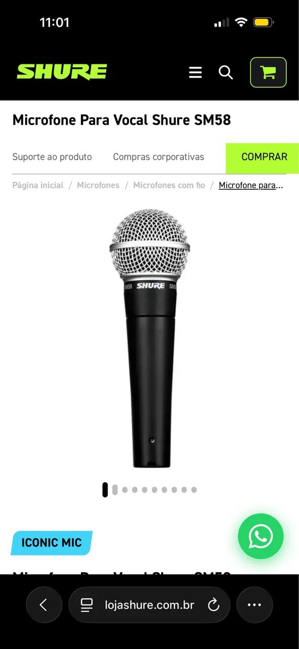 Microfone SHURE SM58  - Foto 4