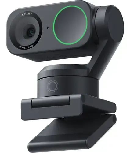 Webcam profissional 4K Insta360 Link 2 com rastreamento facial e redução de ruídos