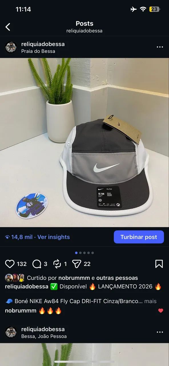 BONÉ NIKE AW84 FLY CAP DRI FIT ORIGINAL 