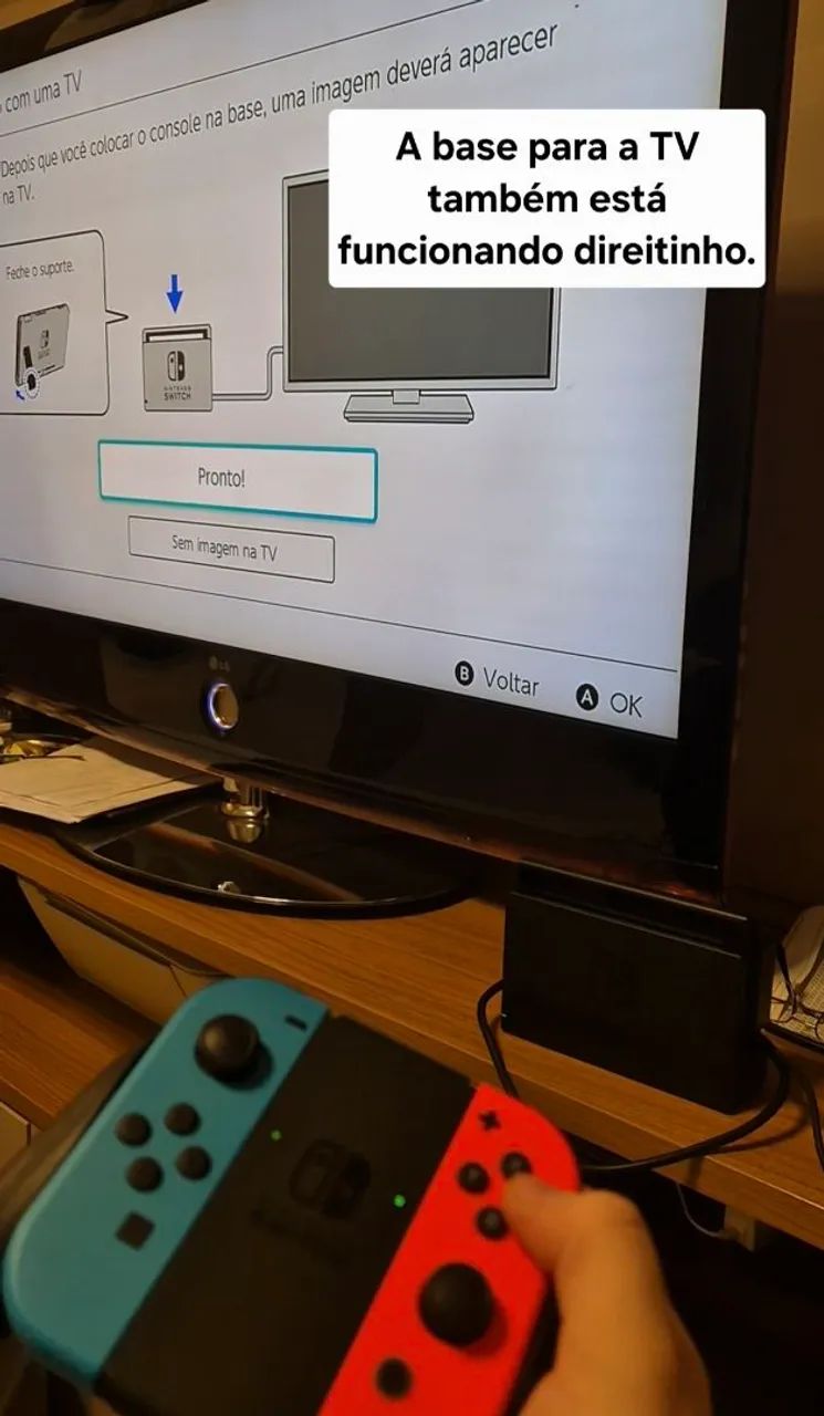 Nintendo Switch V2 original usado, com case de brinde - Foto 5