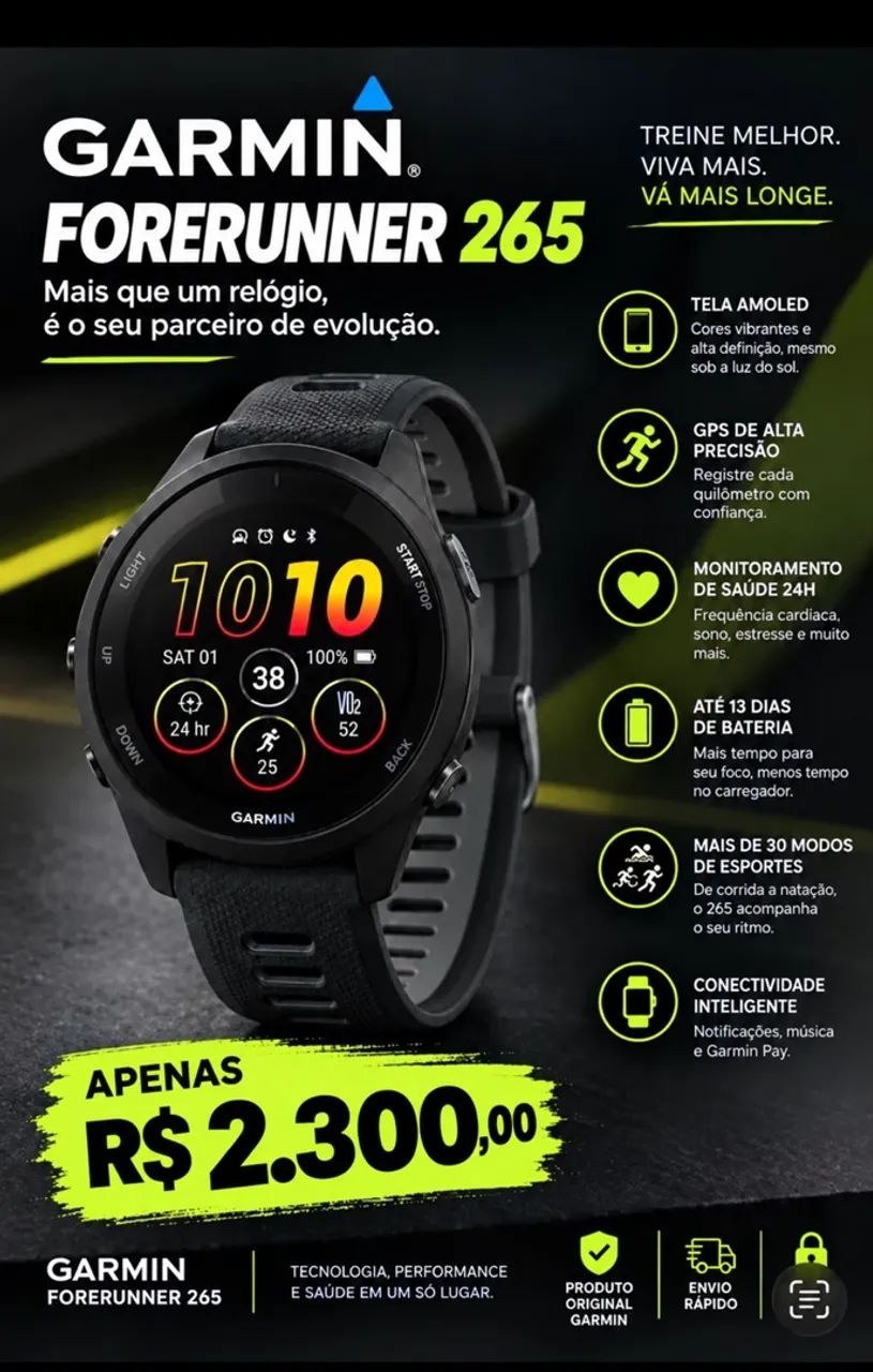 RELÓGIO GARMIN 265