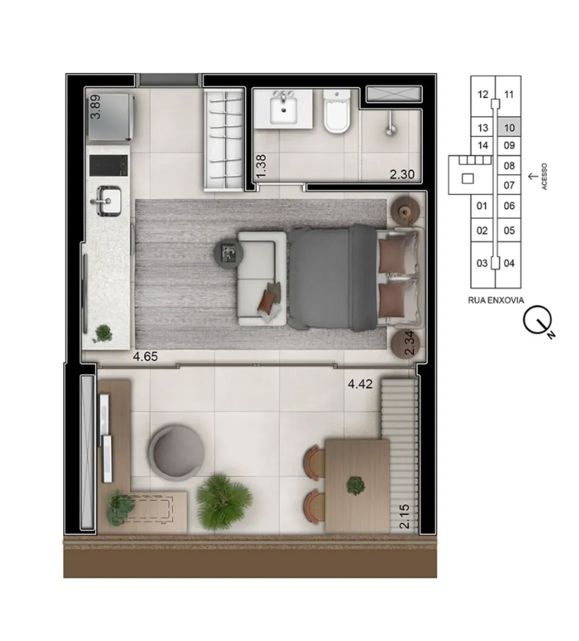 PLANTA 32m²