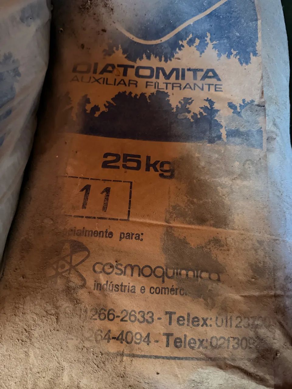 Vendo uma tonelada de Diatomita, sacos com 25 kilos, cada saco 400