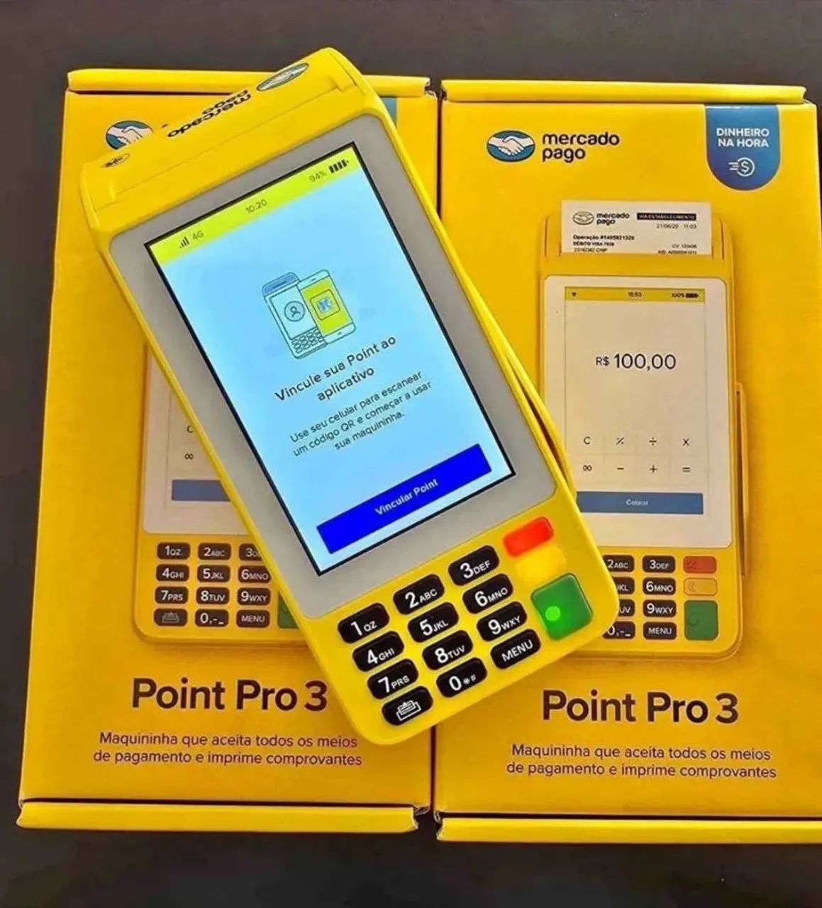 Máquineta lançamento point pró 3 imprimir o comprovante produto novo  - Foto 3