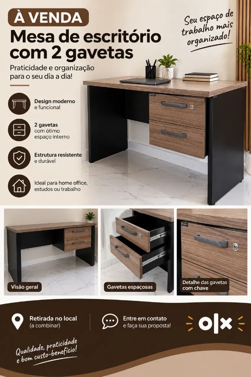 Mesa escritório - Foto 3