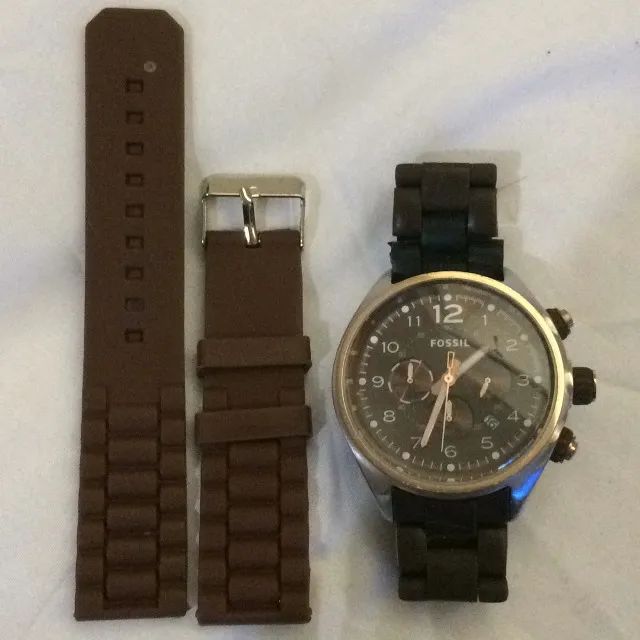 raro relógio fossil ch2727 10atm importado - Foto 5