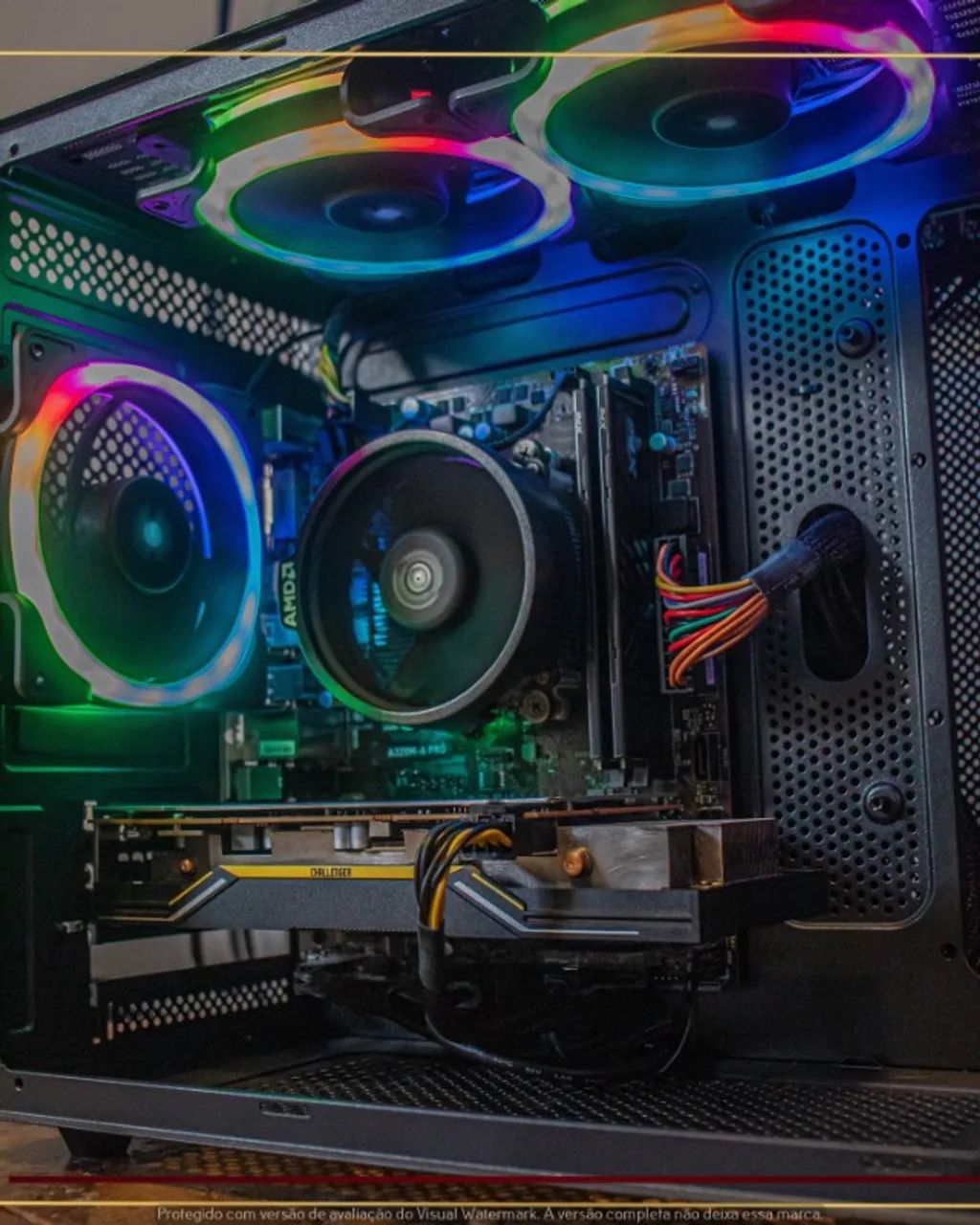 Desktop Gamer Ryzen 5 3500, 16gb, 480gb SSD, RX 5500 XT 4gb, Fonte 400W, Gab. DT3 - Foto 5