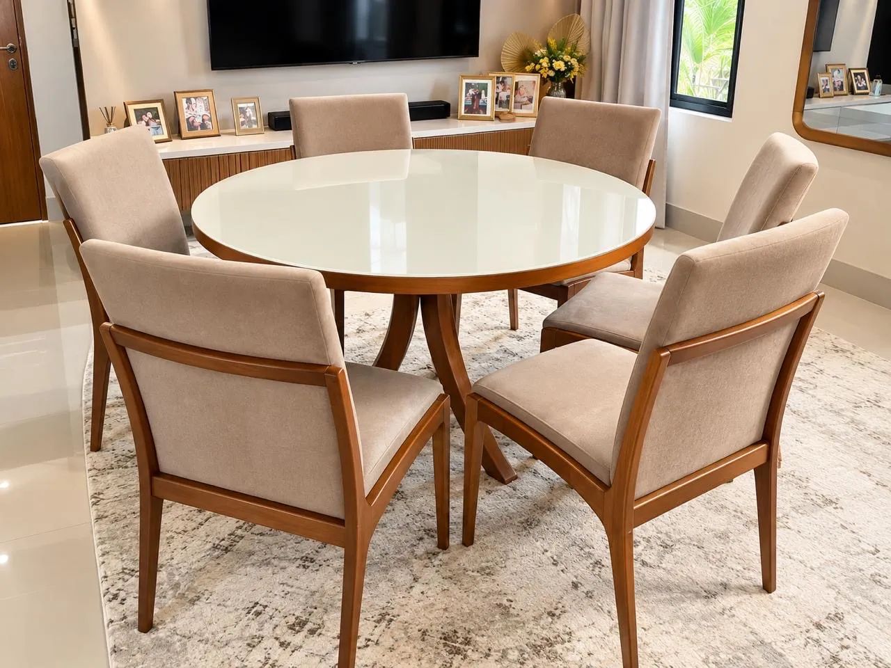 Jogo de mesa de jantar