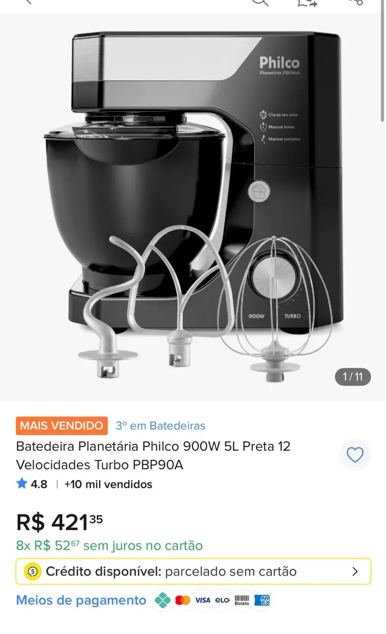 Batedeira Philco nova - Foto 2