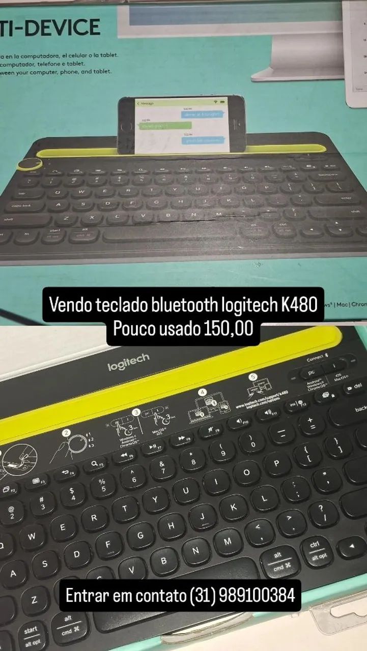Teclado bluetooth logitech K480 