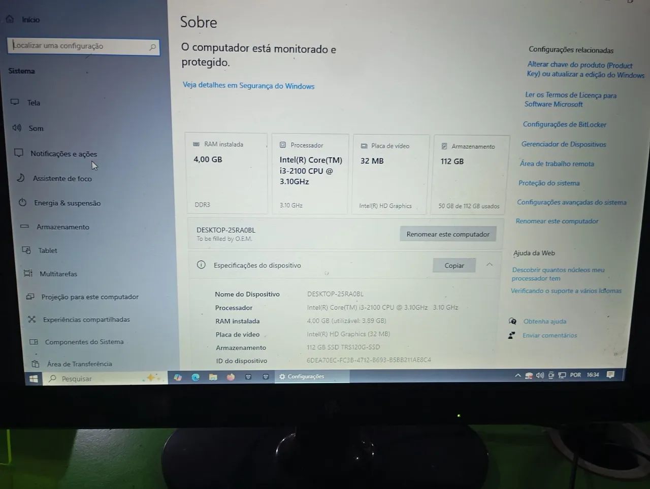 Computador i3 + SSD - COMPUTADOR - Foto 3