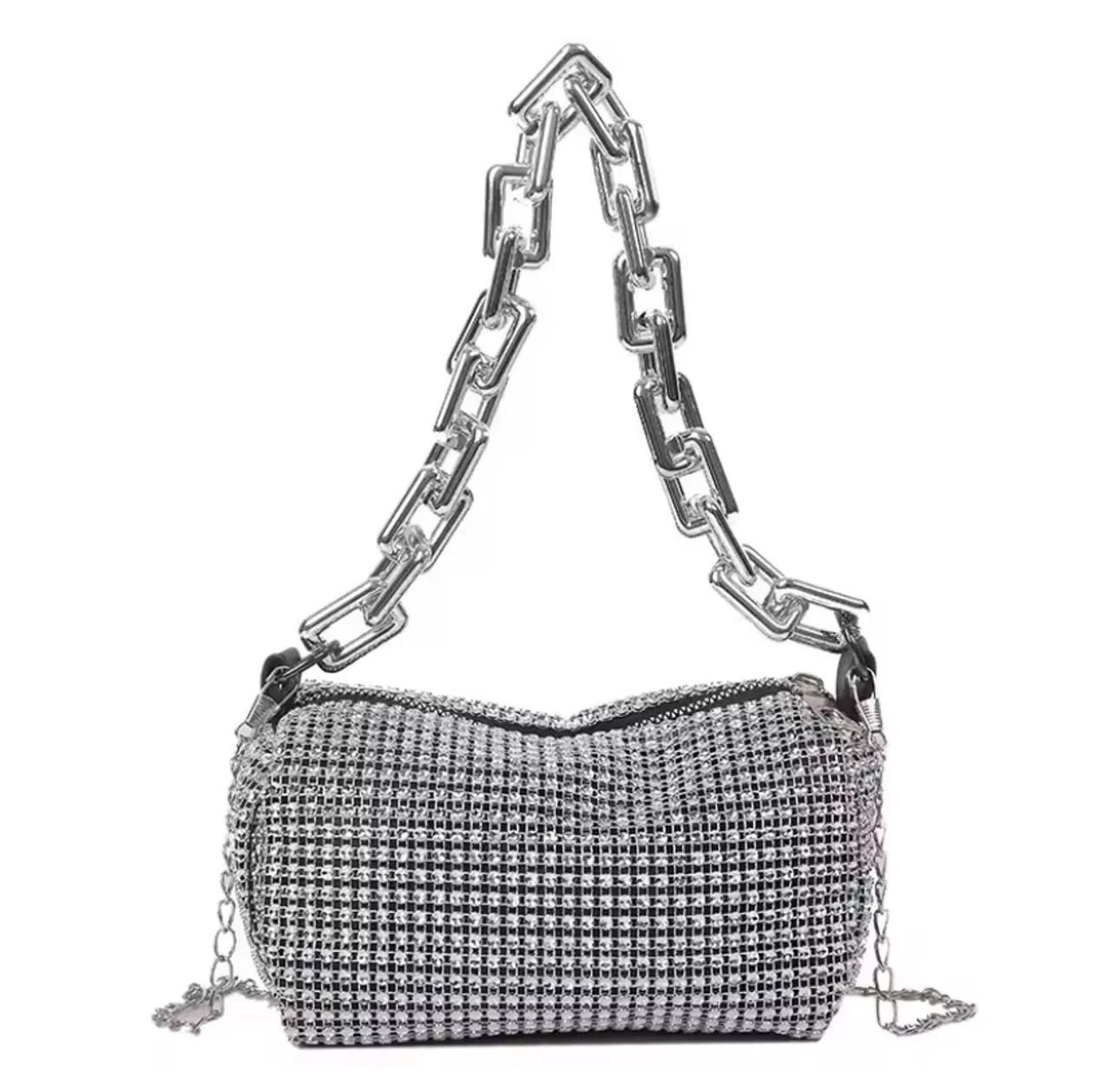 Bolsa prata brilhante - Foto 2