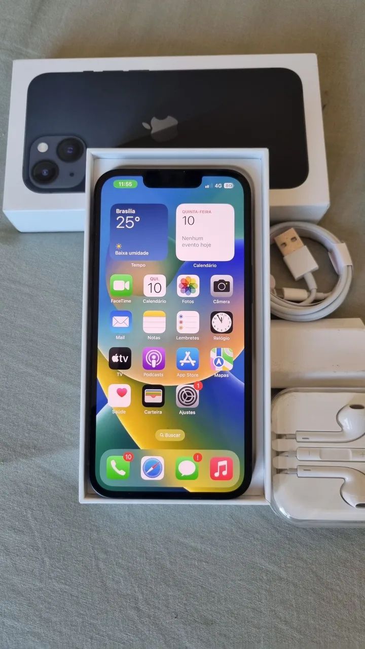 iPhone 13 128 GB na caixa com acessórios - Foto 3