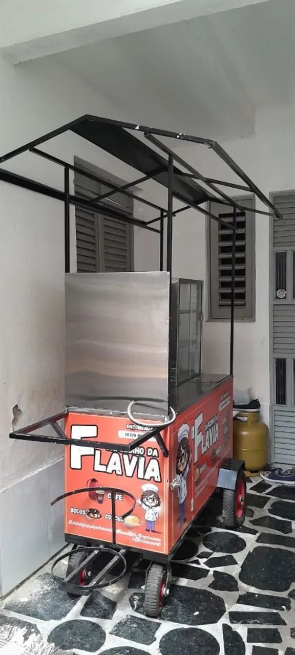 Carrinho para venda de lanches 