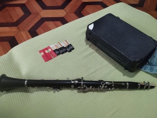 Clarinete Shelter Sib 17 chaves usado, com maleta e 9 palhetas - Foto 3