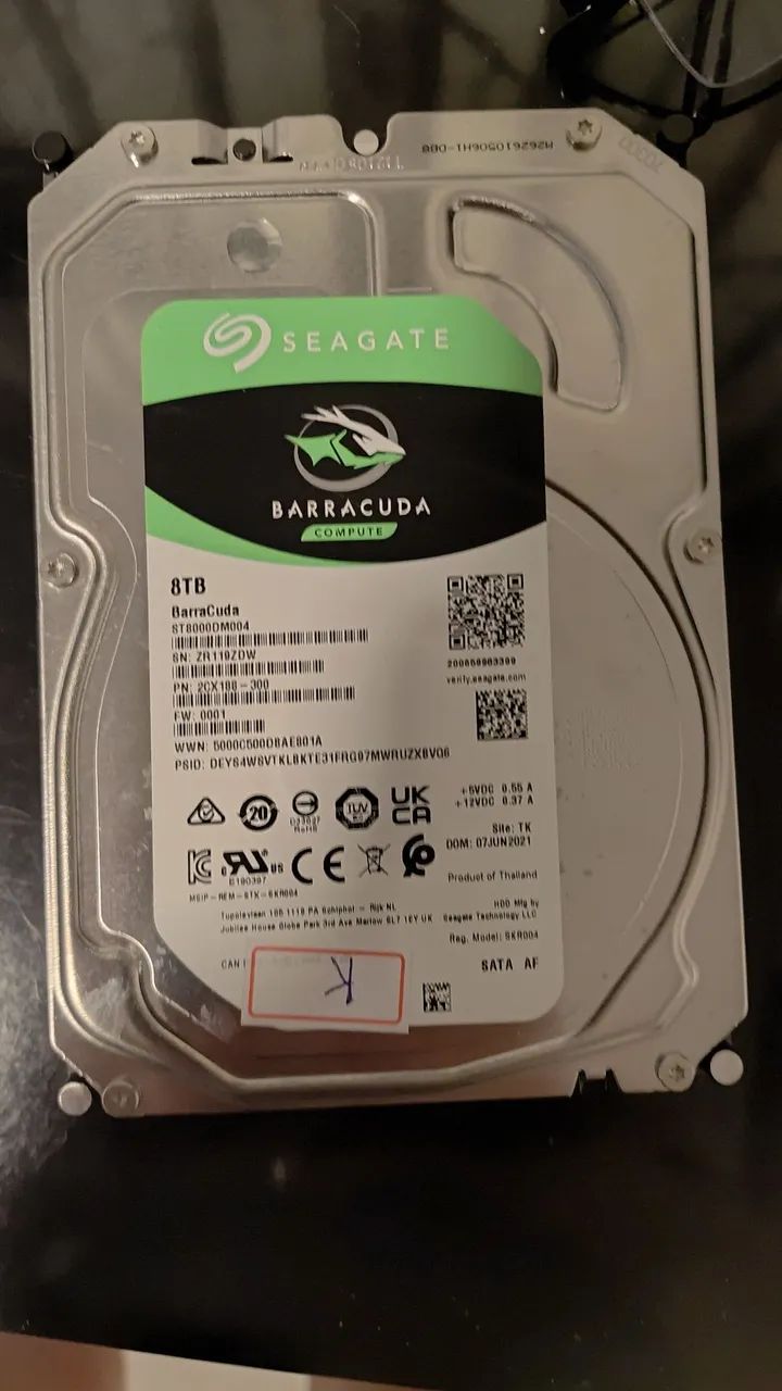 HD interno de 8TB - Seagate BarraCuda 3.5 hdd