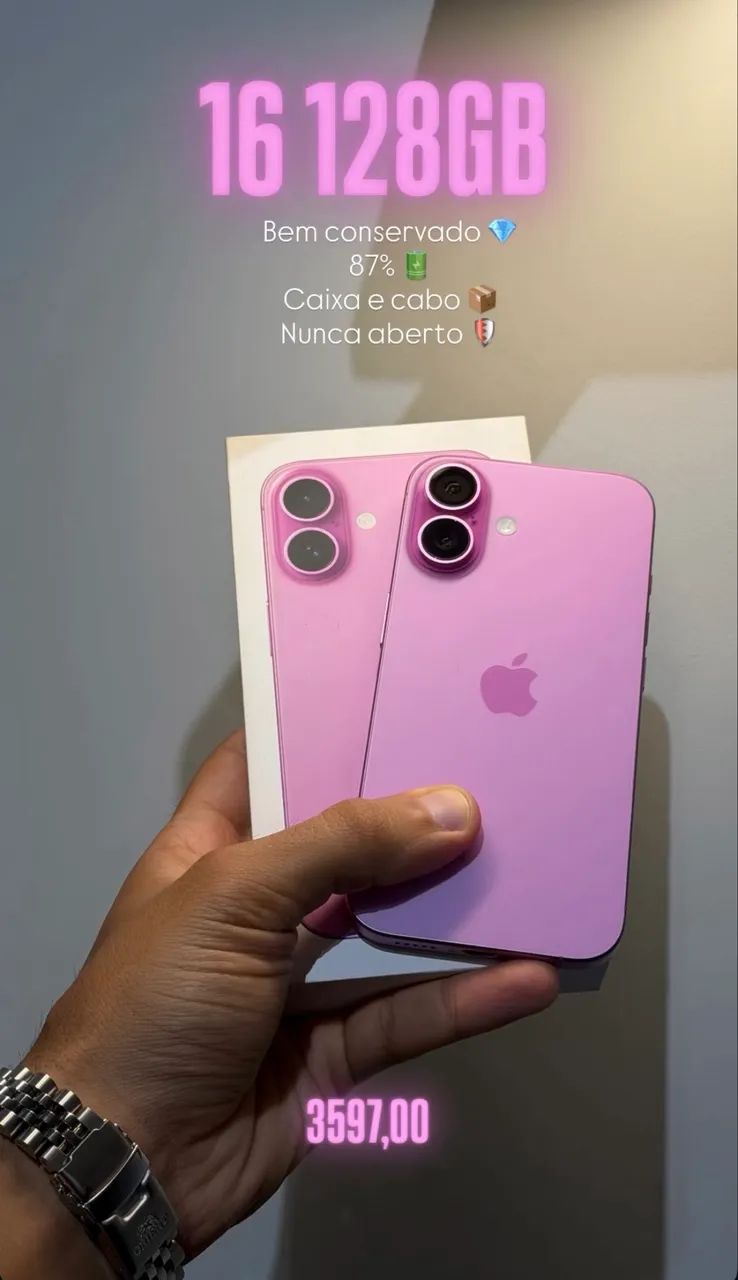 iphone 16 rosa - 128gb