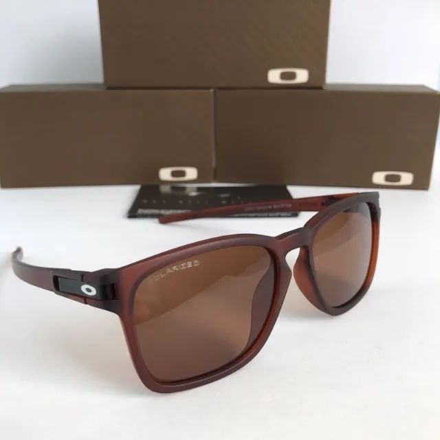 óculos de sol oakley latch squared brown lentes polarizadas - Foto 3