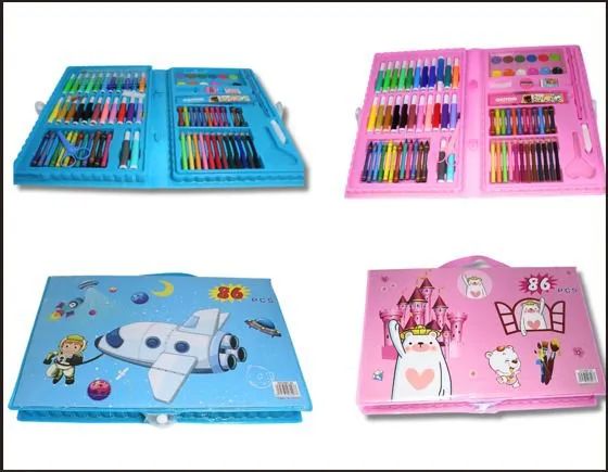 Maleta escolar com 86pcs 