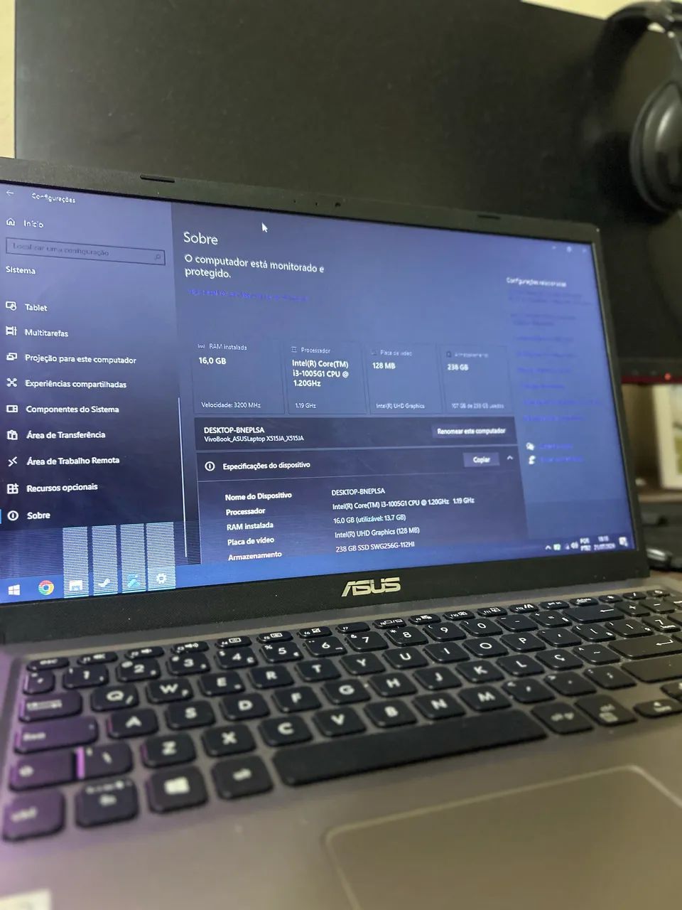 NOTEBOOK ASUS 16GB, I3, MODELO X515J - Foto 5