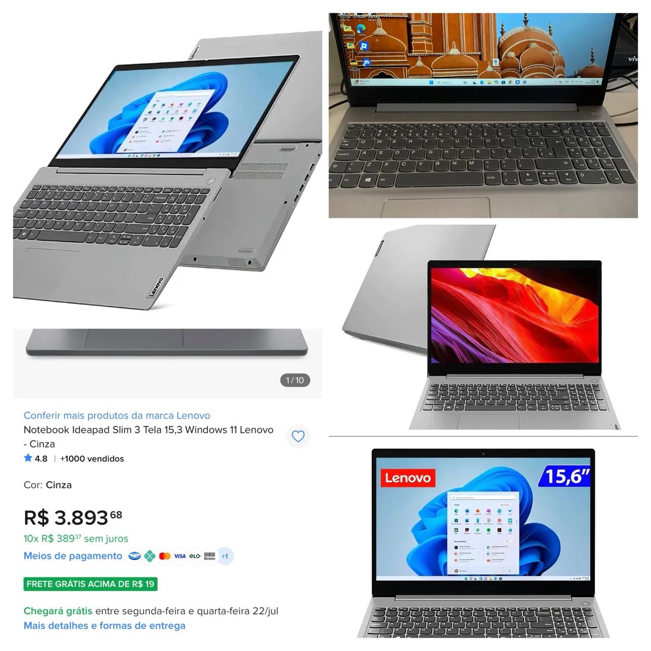 Lenovo ideapad notebook 15,6 Pop - Foto 4