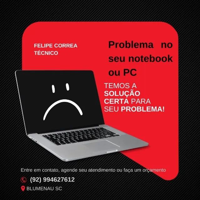 Técnico de manutenção de notebooks e computadores.
