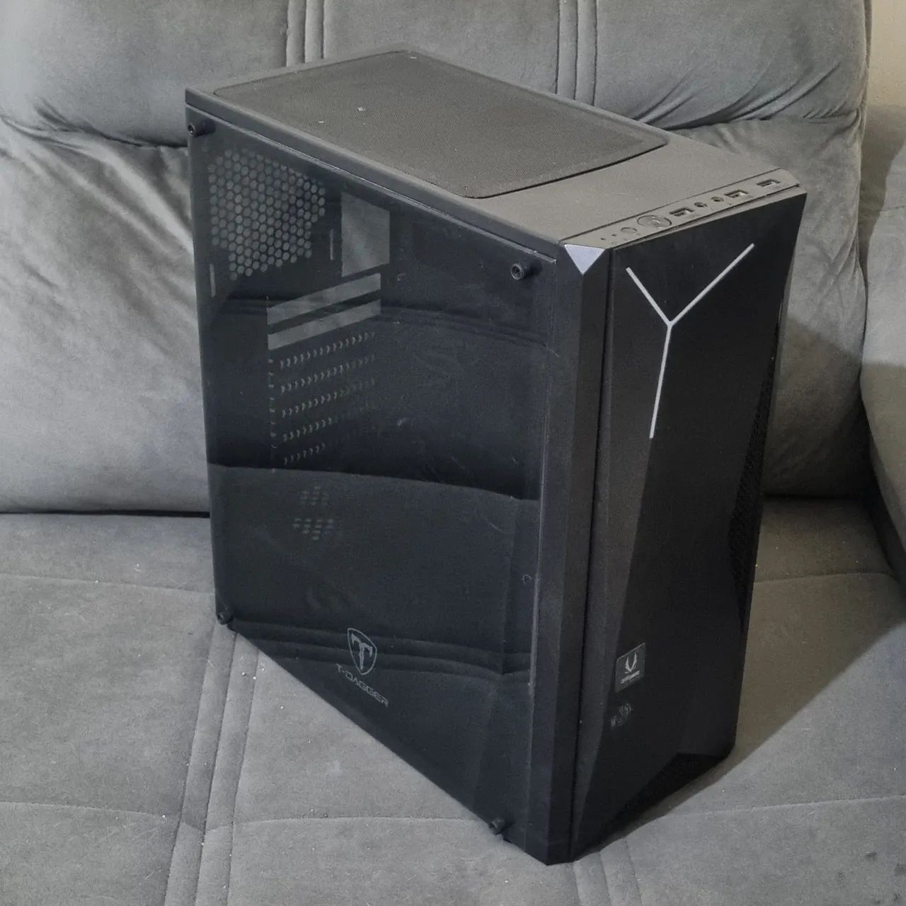 Gabinete Gamer T-Dagger G28B, Mid Tower, RGB, Black, ATX, Sem Fonte, Sem Fan