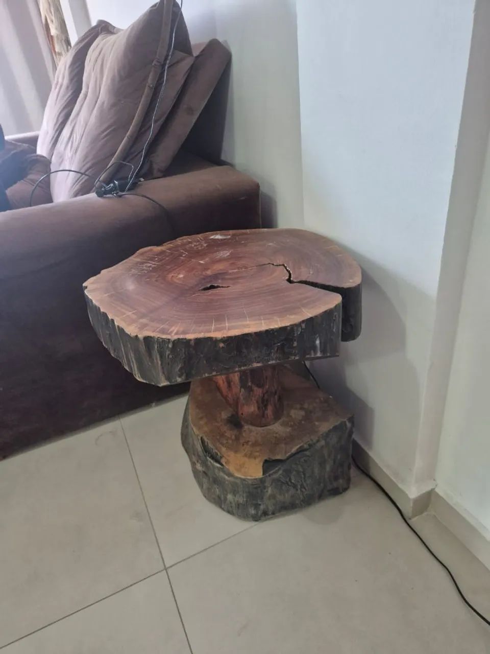 Mesa de centro madeira rústica 