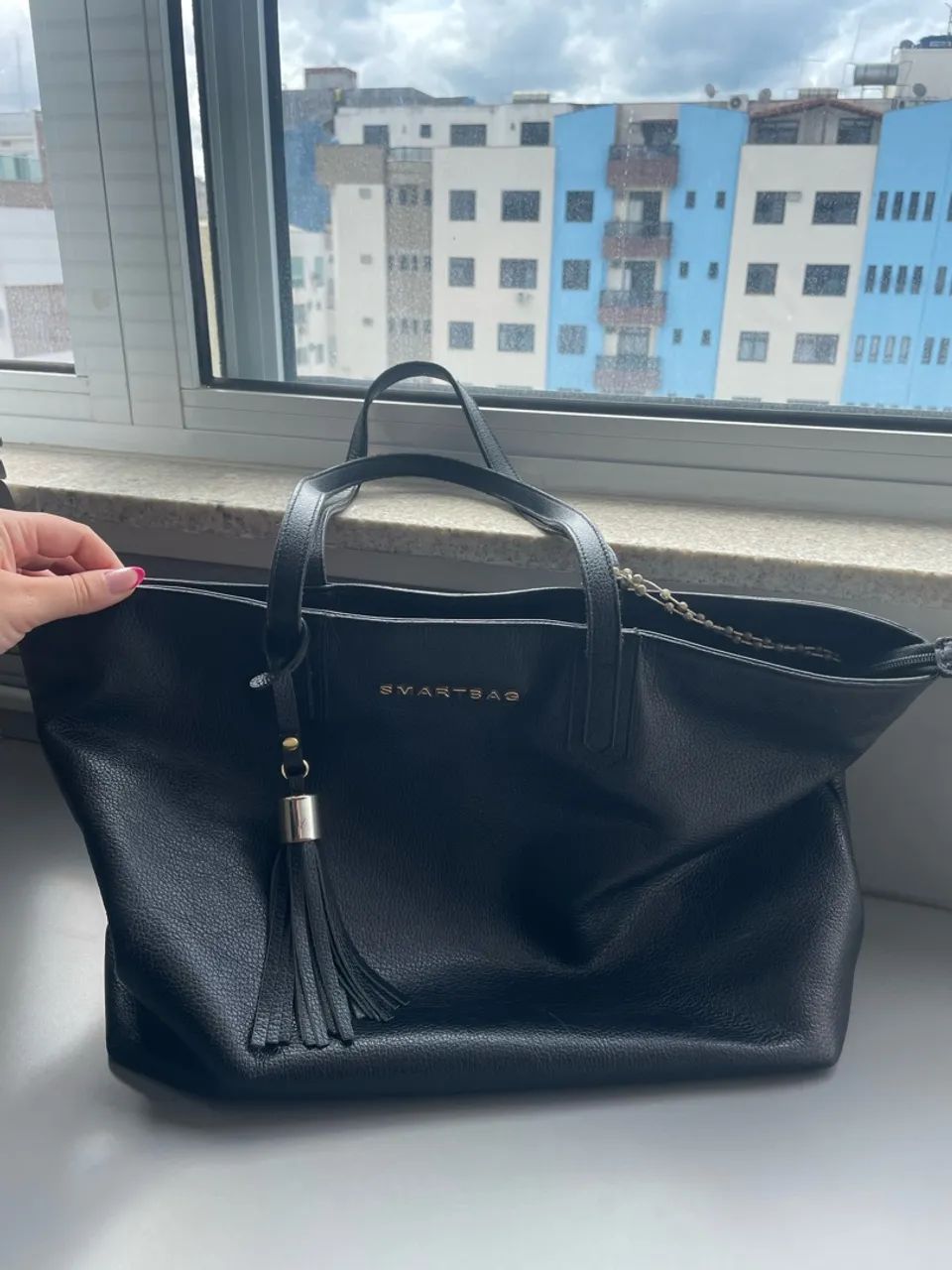 Bolsa SmartBag Couro Preta