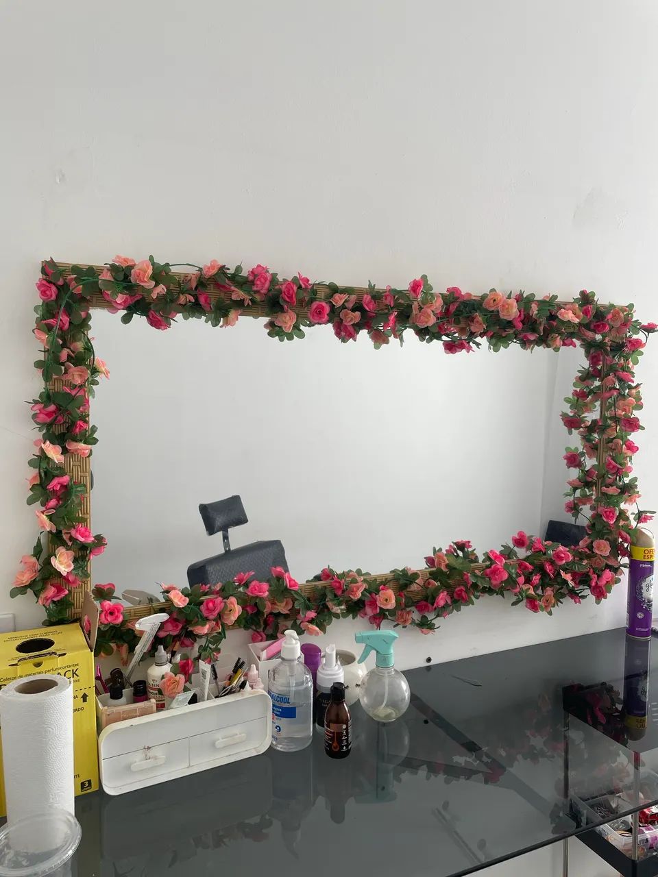 Espelho decorado e prateleira  - Foto 3