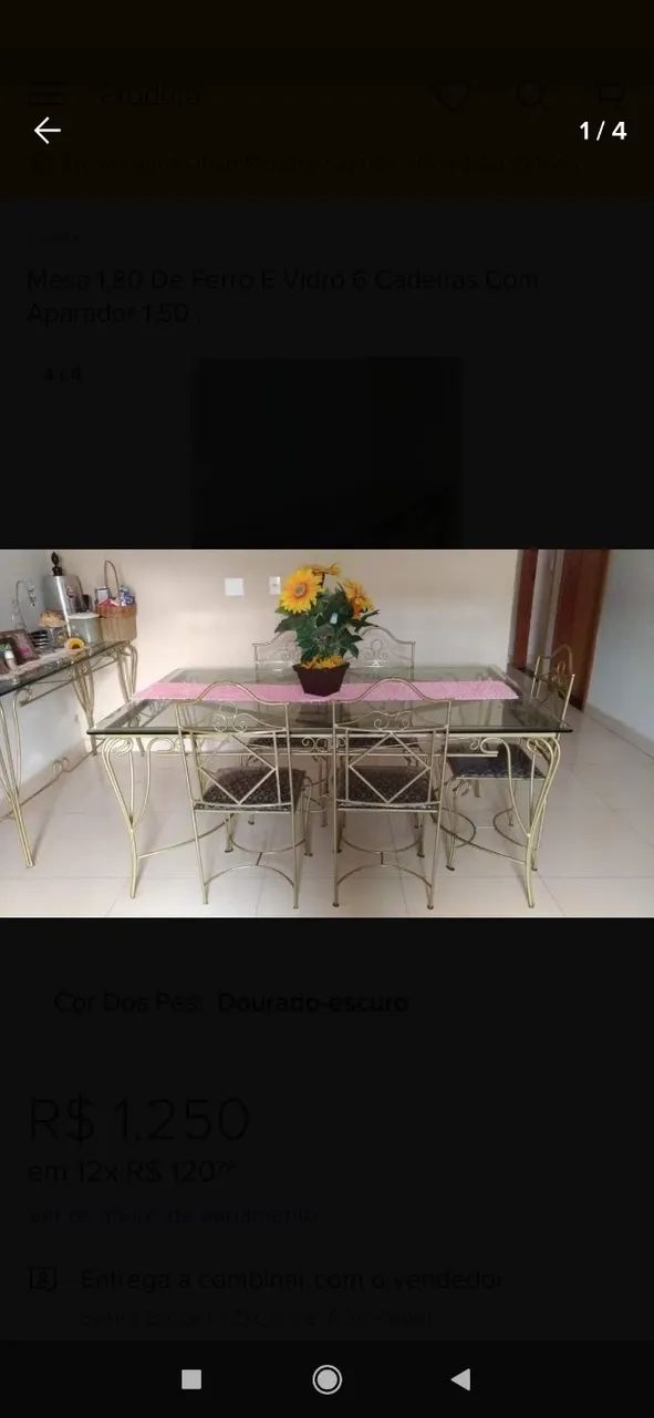 Mesa e Aparador Ferro Fundido  - Foto 3