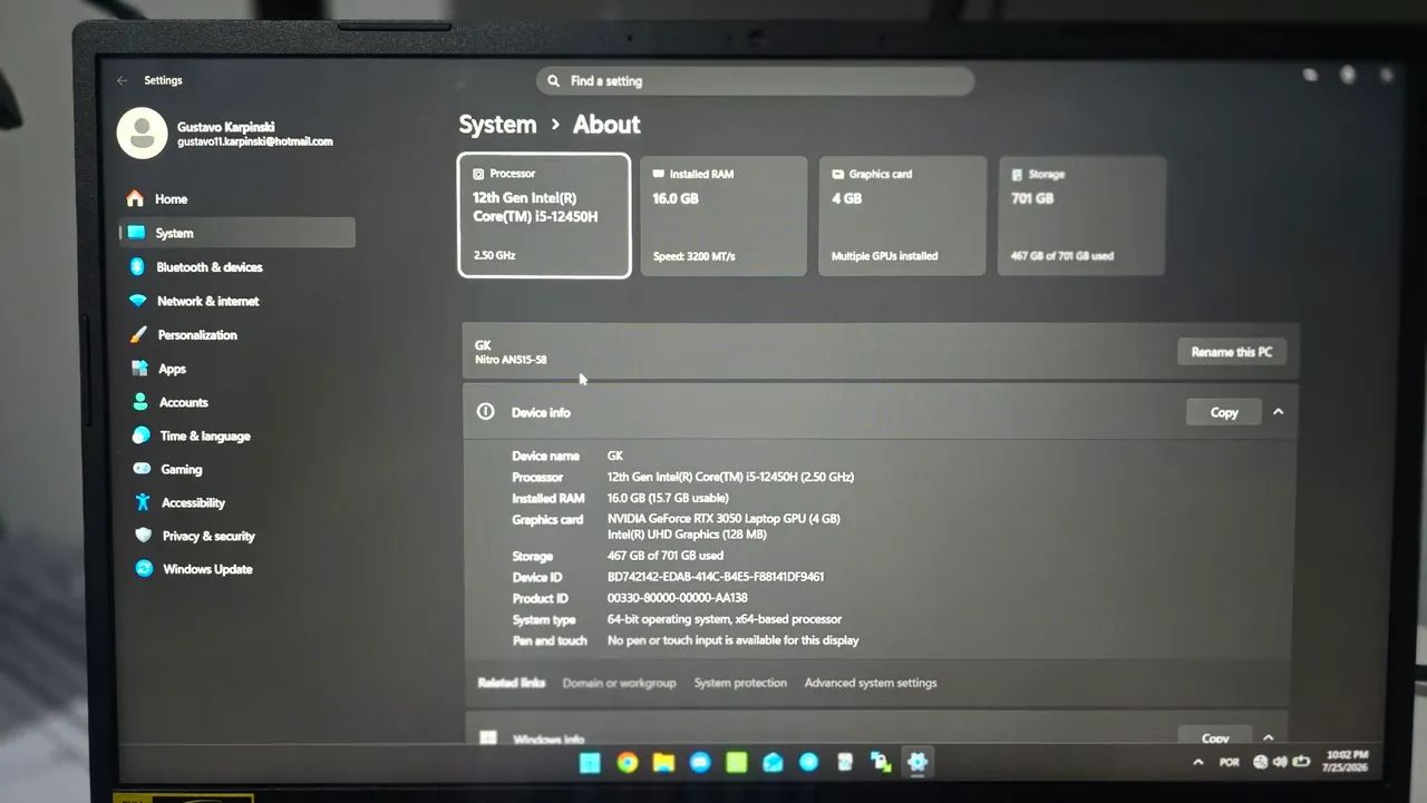 Acer Nitro 5  - Foto 3