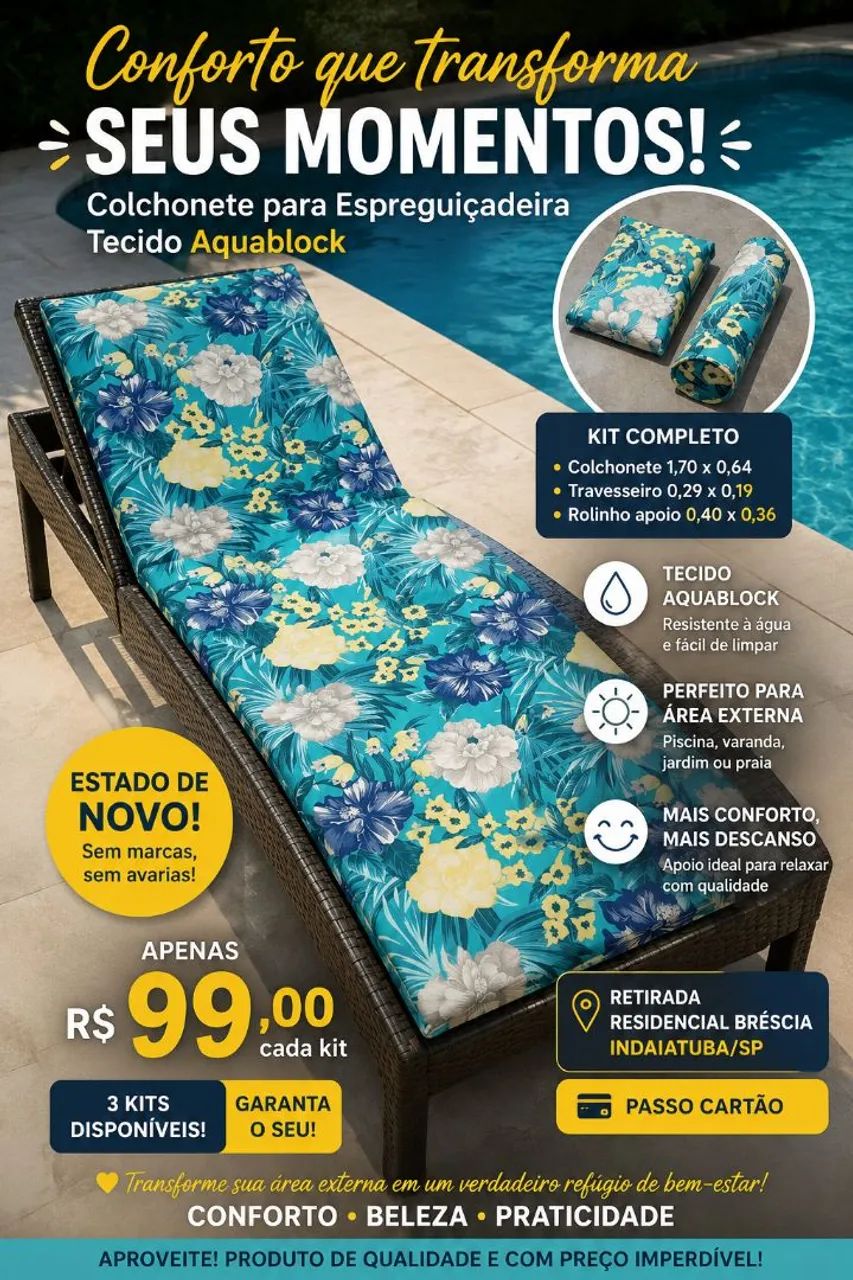 Kit colchonete + travesseiro + rolinho