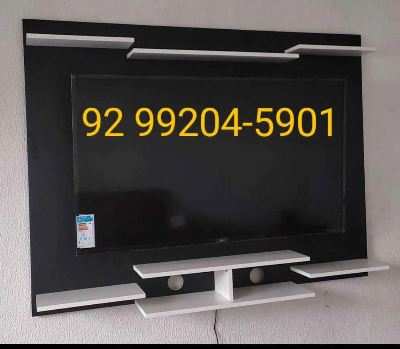 Painel de tv preto 