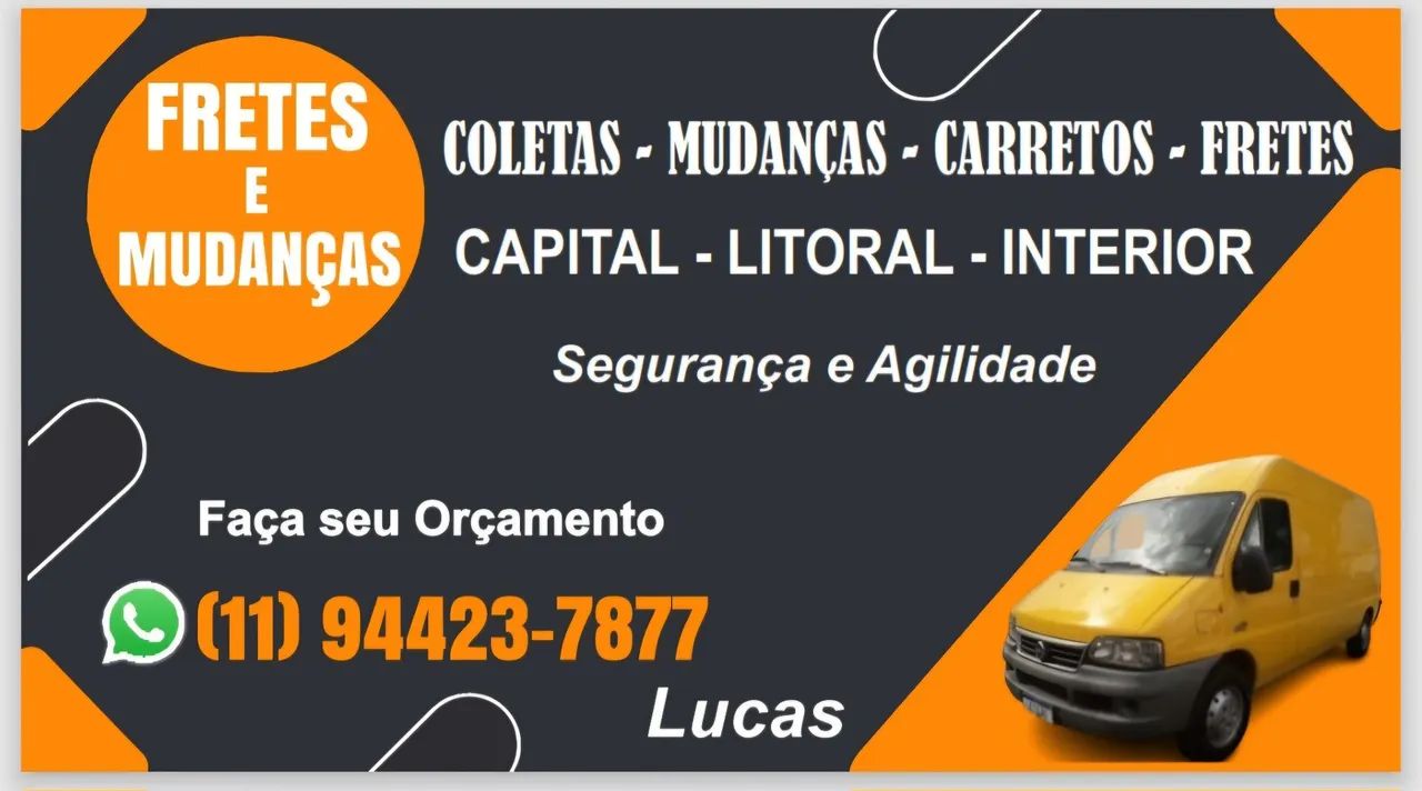 Fretes - Mudanças - Carretos - Coletas 