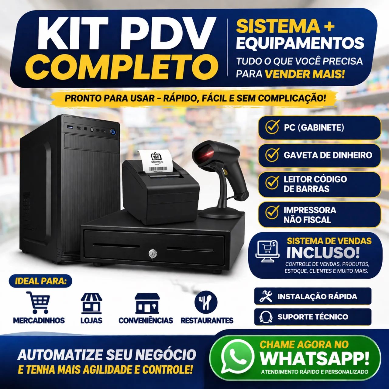 Kit PDV Completo + Sistema de Vendas 
