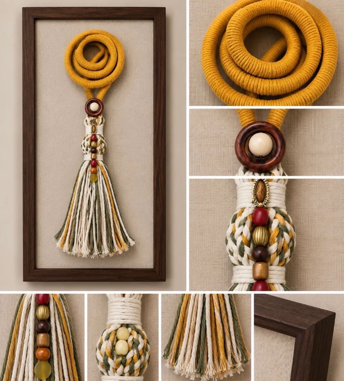 Quadro artesanal Macramê 