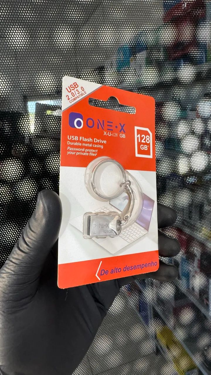 Pendrive 128GB Chaveiro Metal