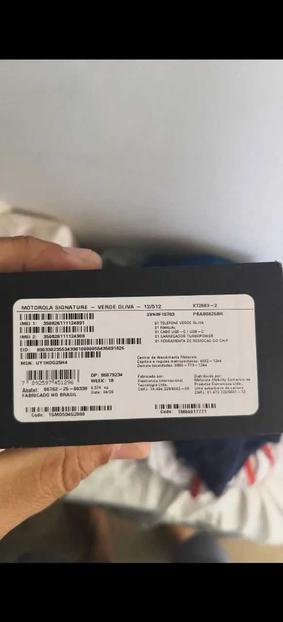 Motorola signature lacrado