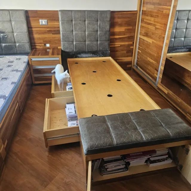 cama solteiro com gavetas e recamier  - Foto 2