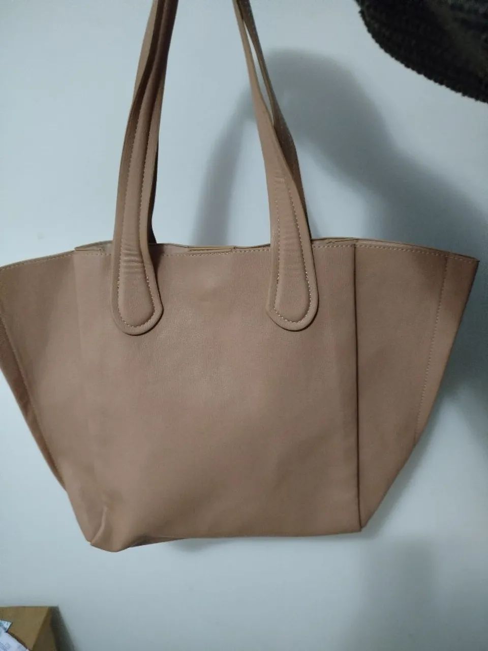 bolsa ZARA grande bege - Foto 3