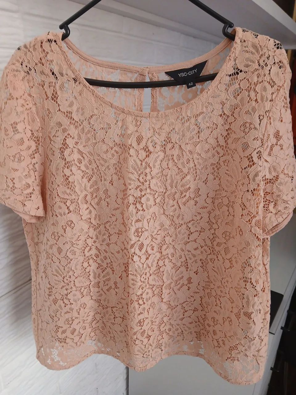 Blusa renda nude M/G - Foto 3