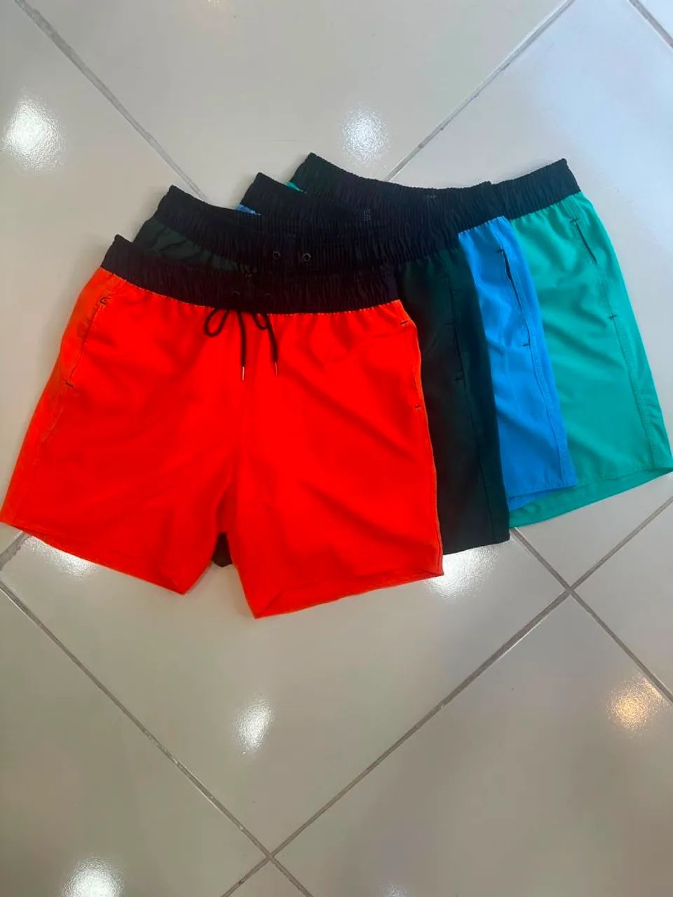 Tactel Elastano Cós Duplo cadaço com ponteira prateada . <br> <br>P M G GG - Foto 2