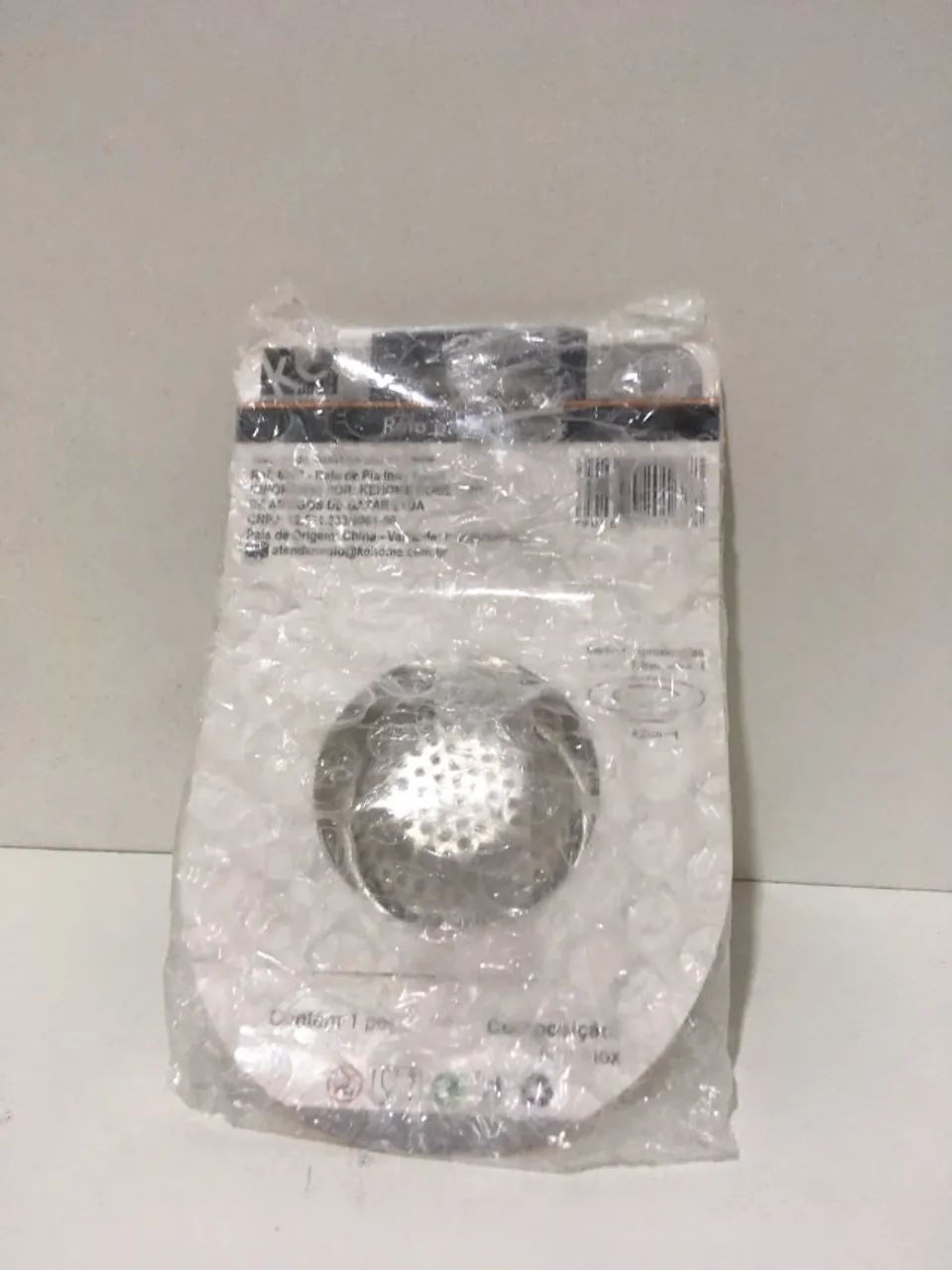 Ralo com Borda para Pia de Cozinha de 7cm em Aço Inox - NOVO - Foto 2