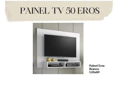  Painel para TV 50 Eros - Moderno, Compacto e Sofisticado - Foto 5