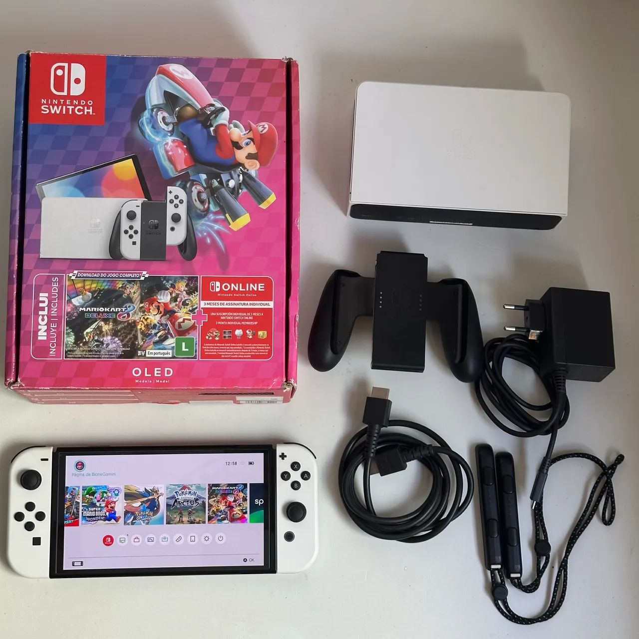 Nintendo Switch Oled Desbloqueado 128gb Usado