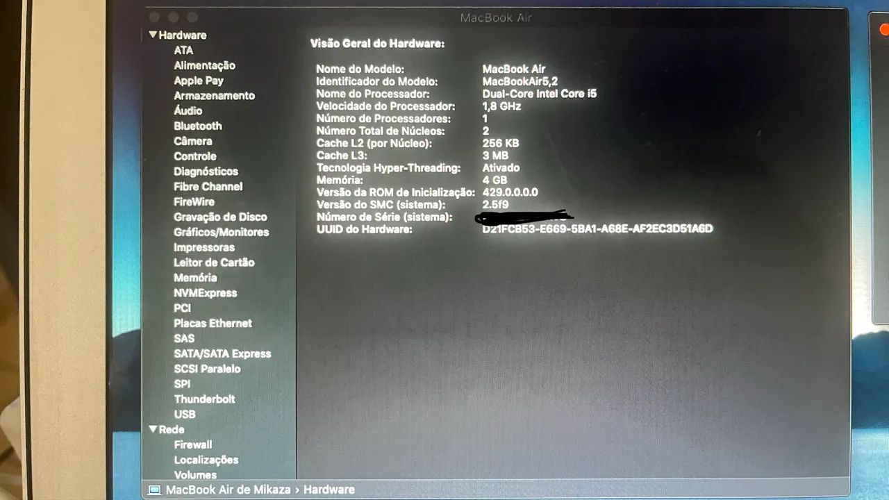MacBook Air (13 - inch, Mid 2012) 4Gb e DDR3 - Notebooks - Jardim