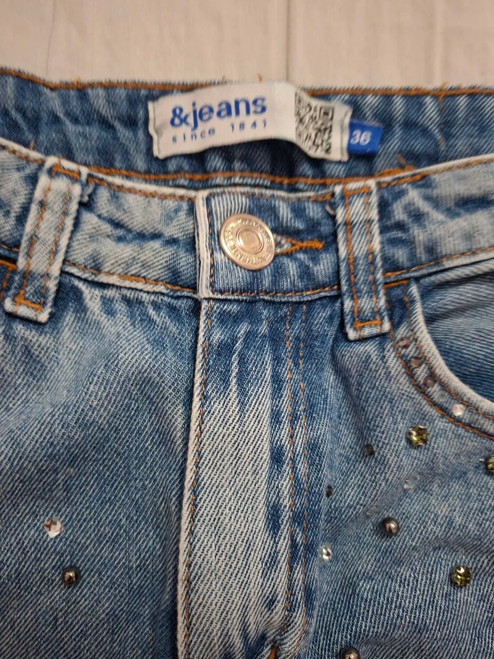 Short jeans com brilho - Foto 5