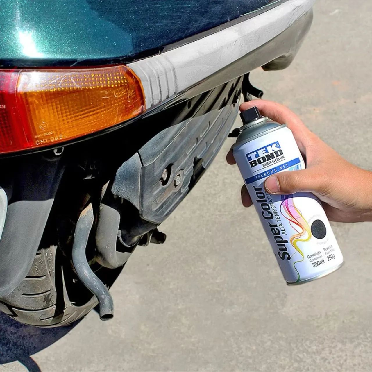 Kit Tinta Spray Tekbond Uso Geral 350ML Preto Brilhante Secagem Rápida - Foto 6