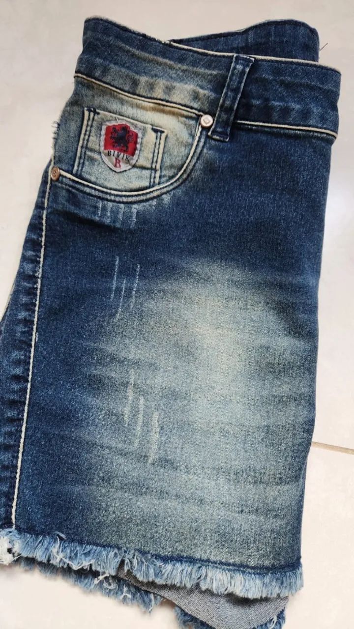 Shorts jeans femininos com elastano - Foto 4